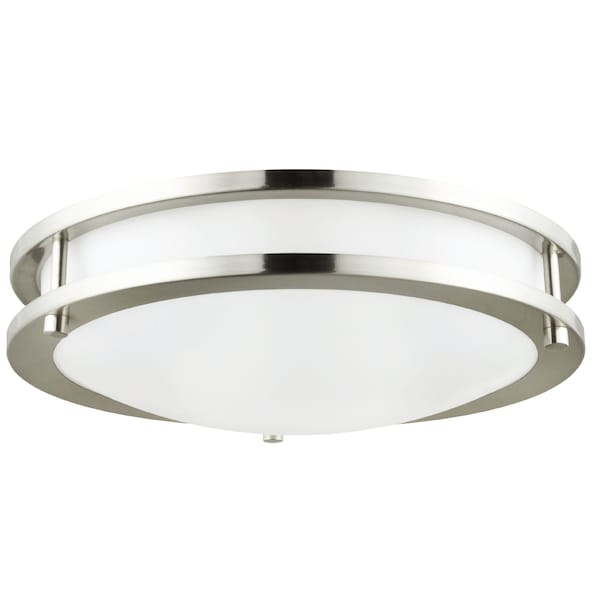 Energetic Lighting LED 18-inch Round Flushmount, Brushed Nickle, 3 CCT 3 Wattages Selectable Ceiling Lamp E3FMB2432T-93050 - main